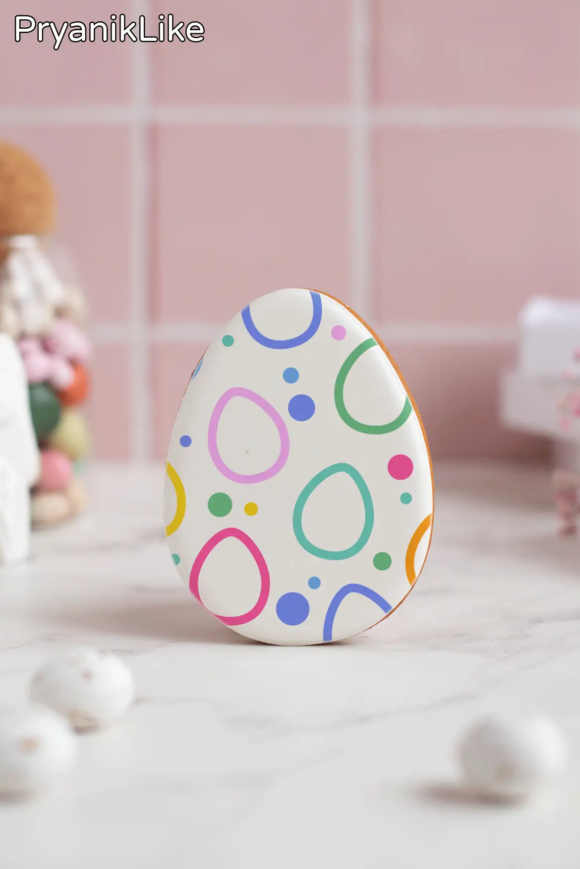 Пряник Пасхальное яйцо (гжель и геометрия)